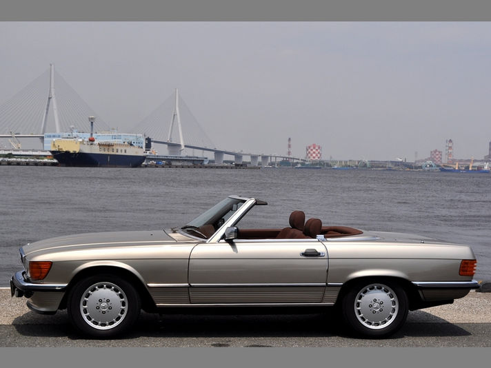 86年 500SL シャンパンゴールド ドイツ本国並行モデル 左ハンドル 禁煙