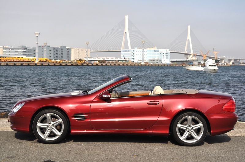 メルセデスベンツ SLクラス SL500希少カラーベージュ革法人1オナ